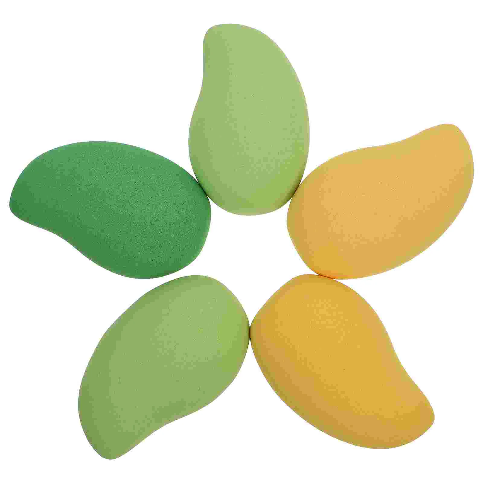 5 Pcs Face Sponge Mango Egg Powder Makeup Organizer Creative Foundation Cream