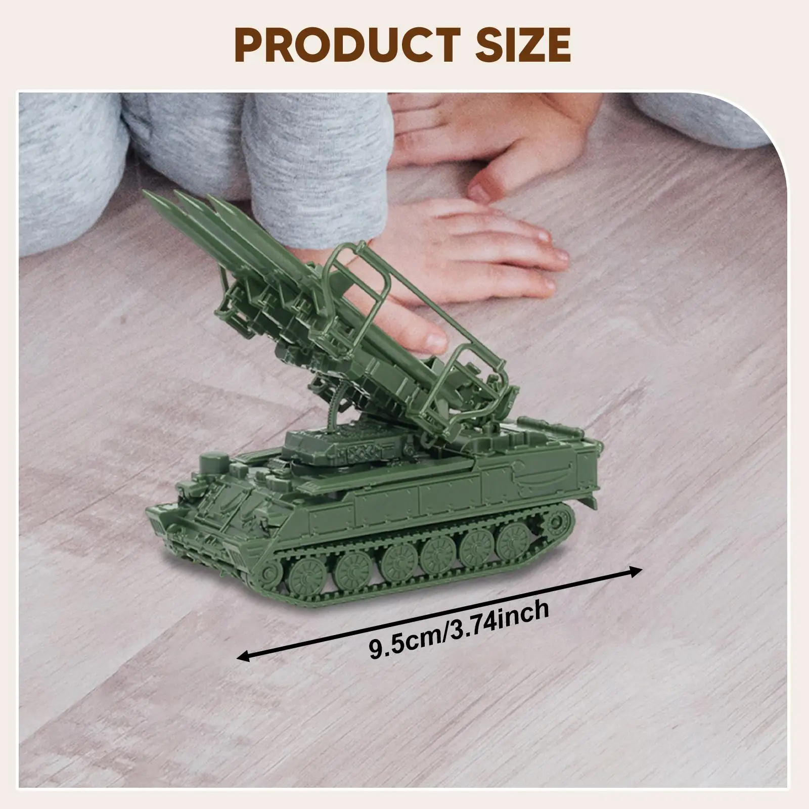 Tank Building Model DIY Assembly Kit Plastic Armored Vehicle Block Puzzle Toy for Boys Birthday Gift Tabletop Decoration