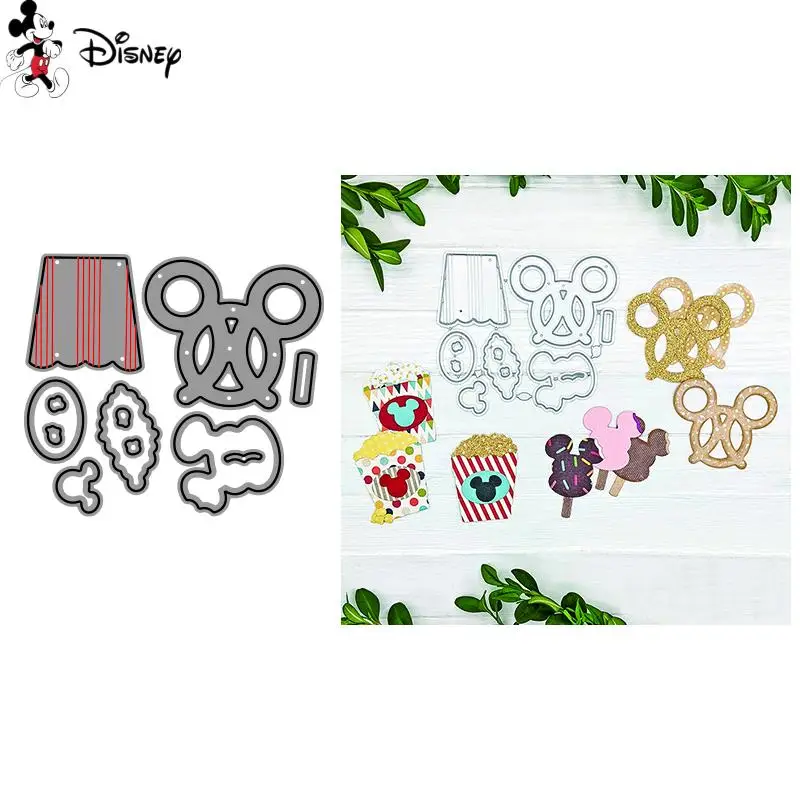 Cute Classic Snacks Cutting Dies Disney Mickey Mouse Tag Diecut for DIY Scrapbooking Embossing Paper Card Crafts Making New 2022