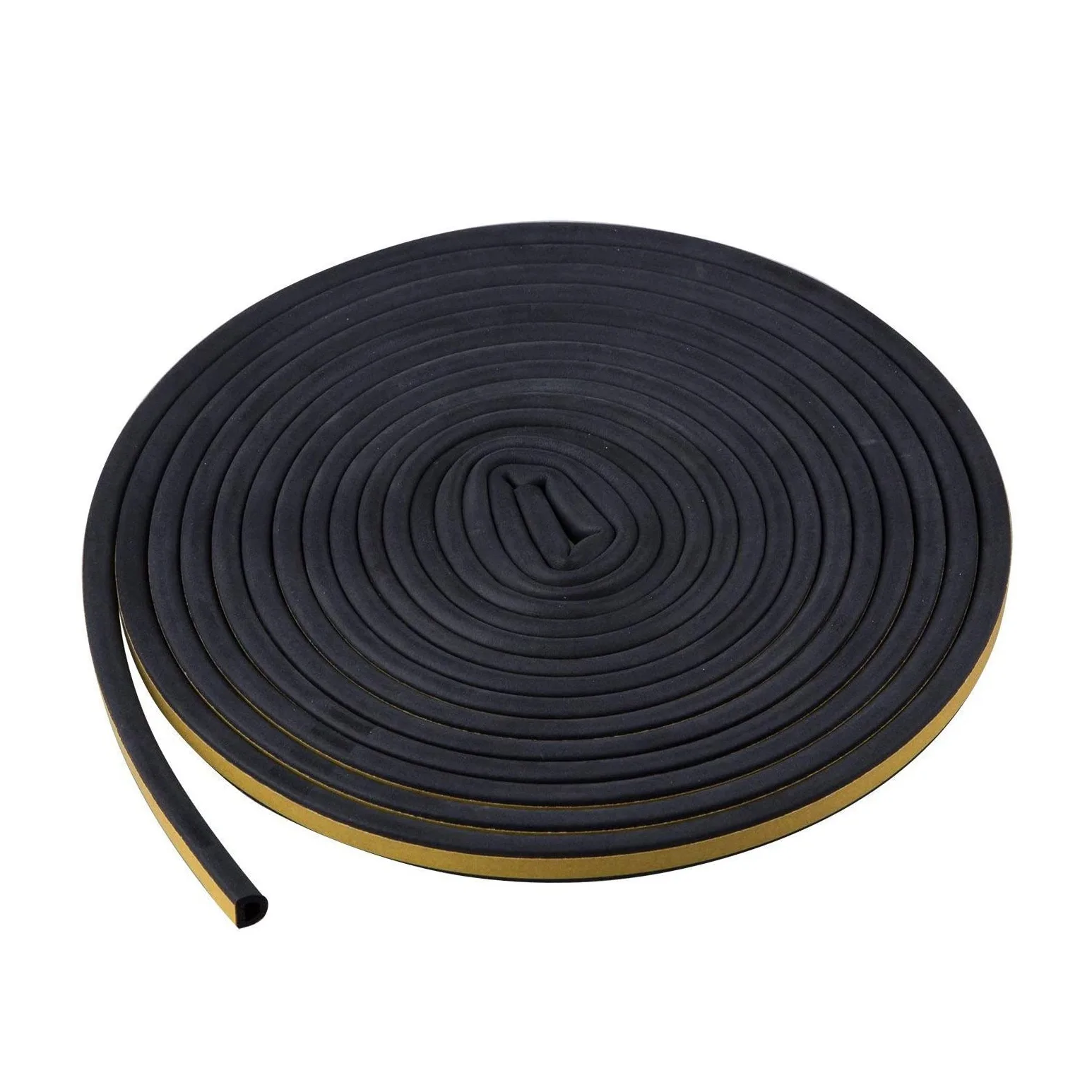 AU33-Self Adhesive Sealing Strip Door Insulation Strip 5M Black D Shaped Car Door Seal Glue Strip For Door And Window