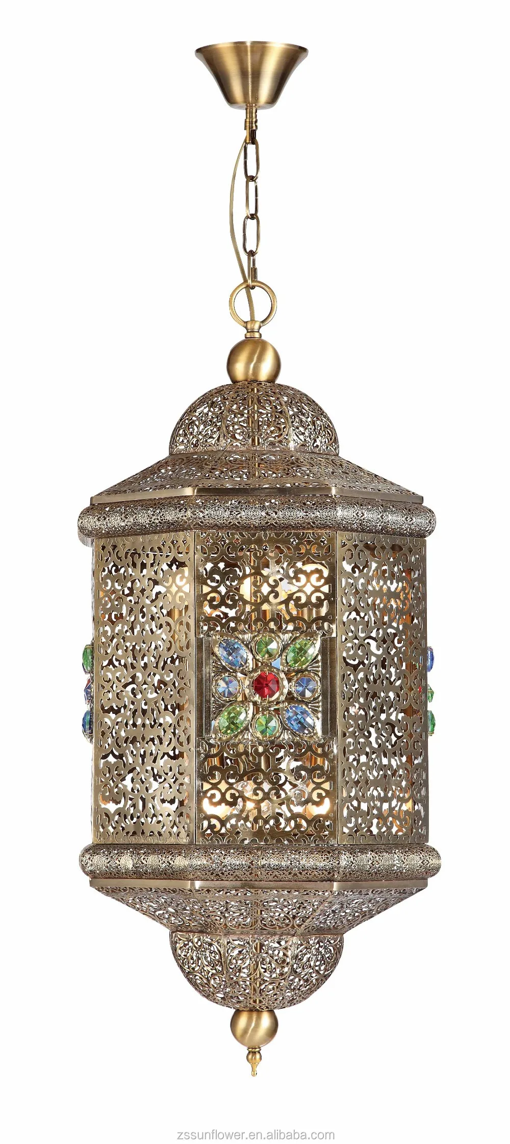 Arabic Antique Wrought Iron  light villa iron metal wall lamp