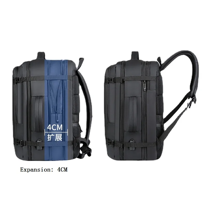 45l Männer erweiterbarer Rucksack USB-Aufladung Laptop Bagpack männlich große Kapazität wasserdichte Geschäfts reise Rucksack Gepäck tasche