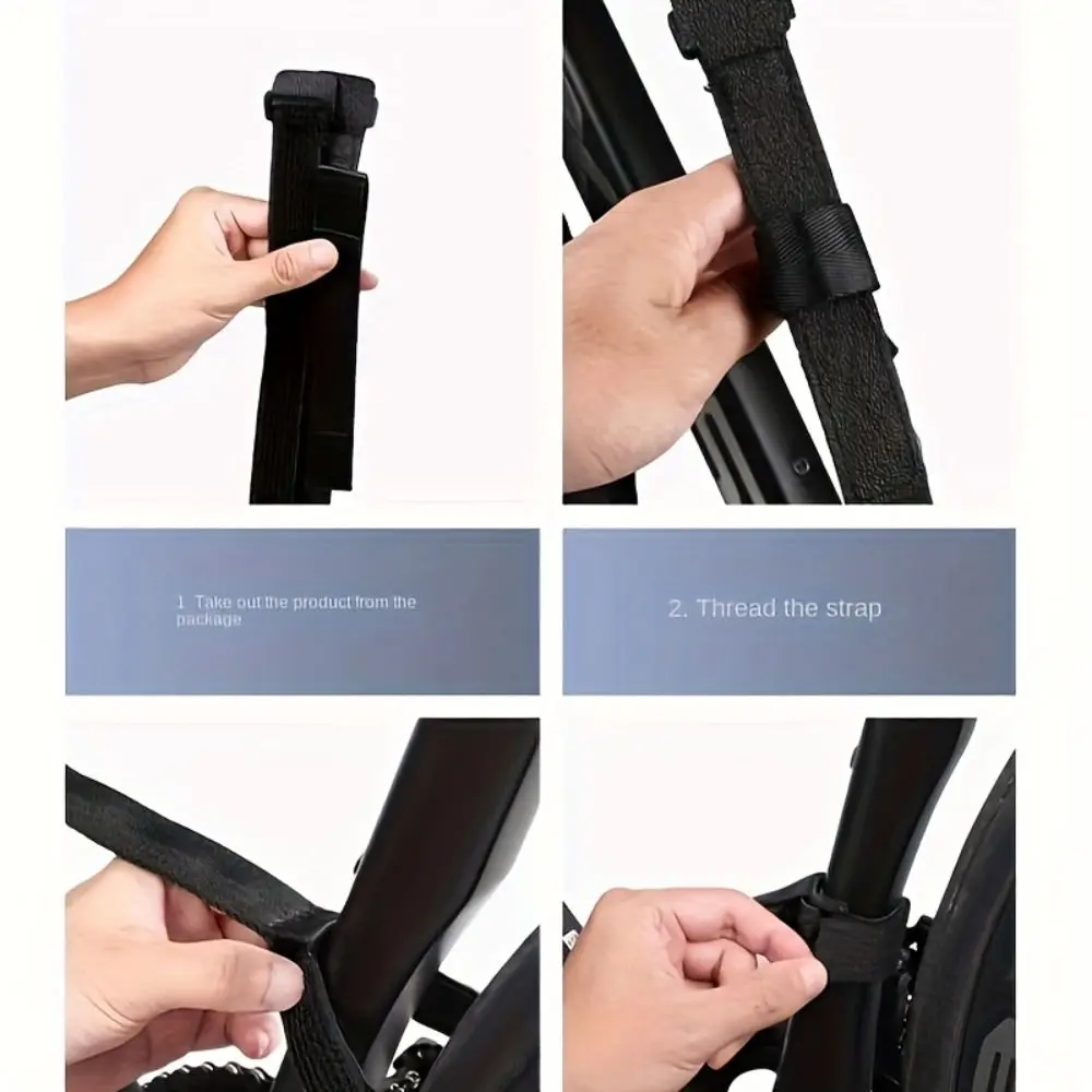 

Nylon Material Bicycle Carrying Strap Black Color Organization Straps Bike Equipment Tie Strap Effort-Saving Design