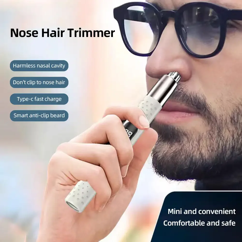 Electric Nose Hair Clipper Rechargeable Multi-Kinetic Shaving Multifunctional Unisex Automatic Washable Shaving Nose Trimmer