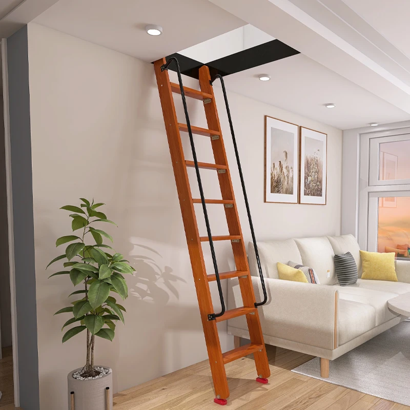 

Household wooden ladders, solid wood loft stairs, bunk ladders, custom handrails, wooden ladders, climbing straight stairs