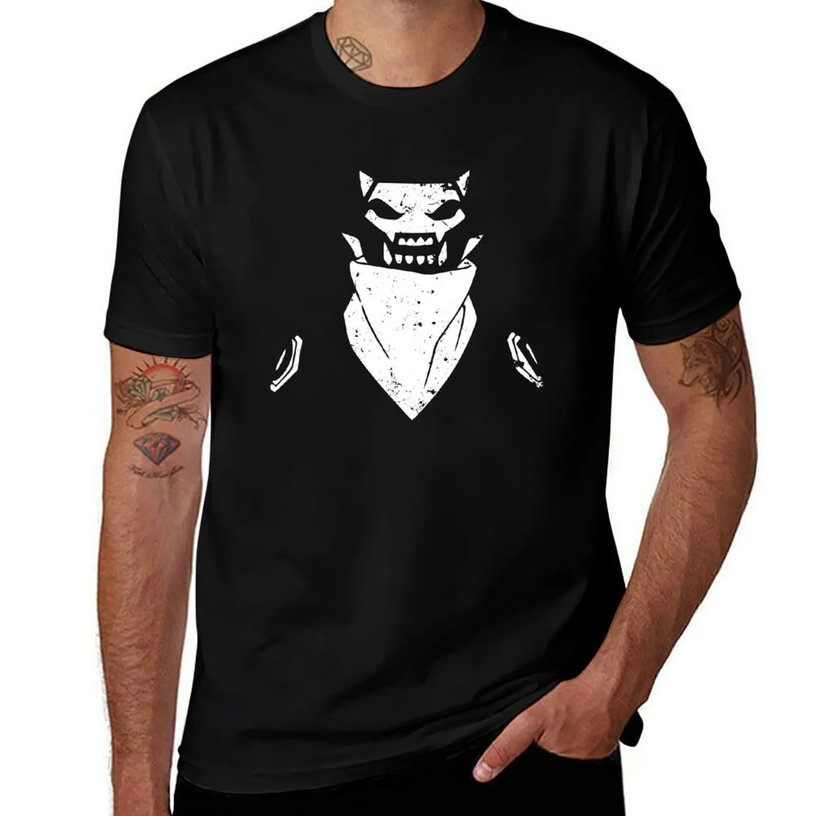 Camiseta de disfraz de personajes de anime y manga Sentouin D Duster Distressed Cool Mask de Go Go Loser Ranger o Sentai Daishikkaku