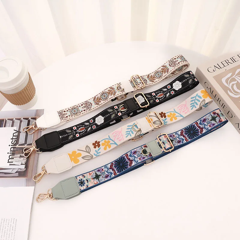 

Регулируемая сумка с широким ремешком, аксессуары, женская сумка через плечо на одно плечо, длинный плечевой ремень, цветной ремень для сумки в этническом стиле