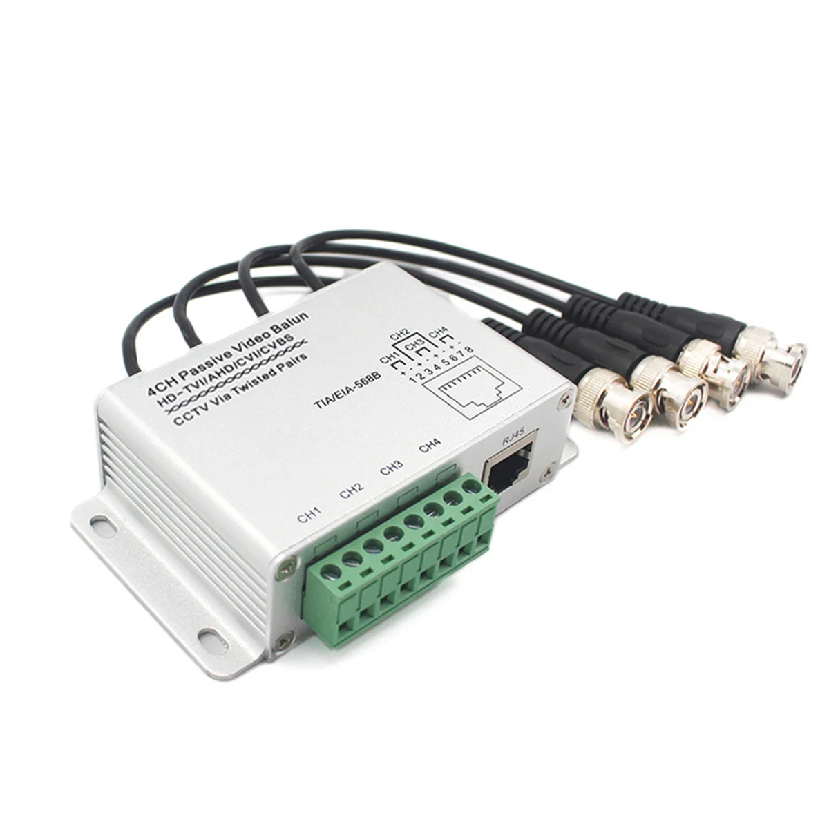 4CH HD CVI/TVI/AHD Passive Transceiver 8Channels Video Balun Adapter Transmitter BNC to UTP Cat5/5E/6 Cable 720P 1080P