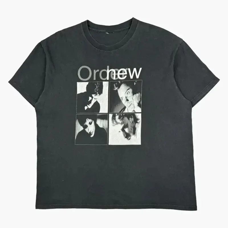 Fit New Order Band Alternative Rock Vintage American Retro Vintage Shoulder Slimming Men's T-shirt