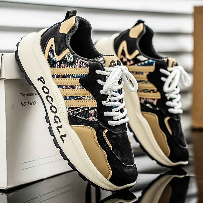 

Мужские уличные привлекательные дизайнерские туфли с уникальным цветовым принтом, дышащая удобная противоскользящая прогулочная спортивная обувь