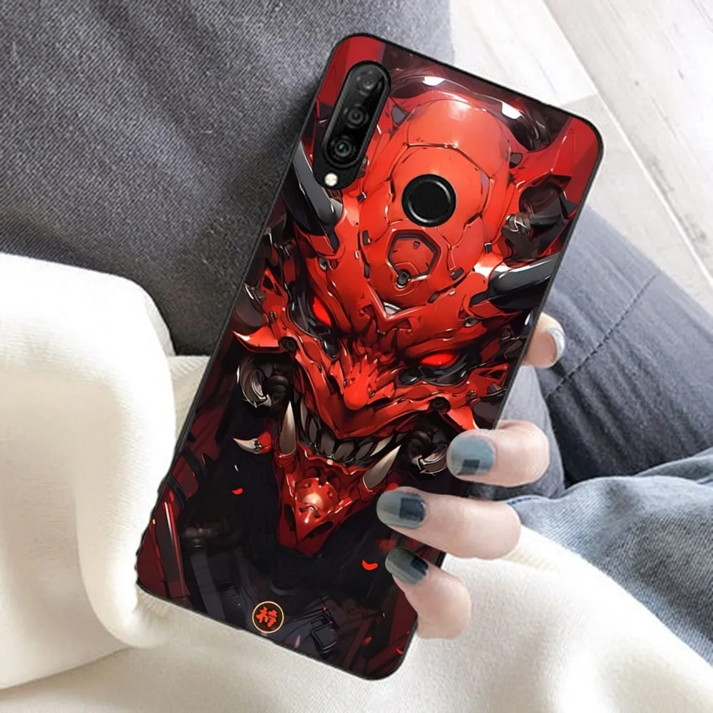 Чехол Samurai Oni с маской для телефона Huawei Honor 10 lite 9 20 7A pro 9X pro 30 pro 50 pro 60 pro 70 pro plus