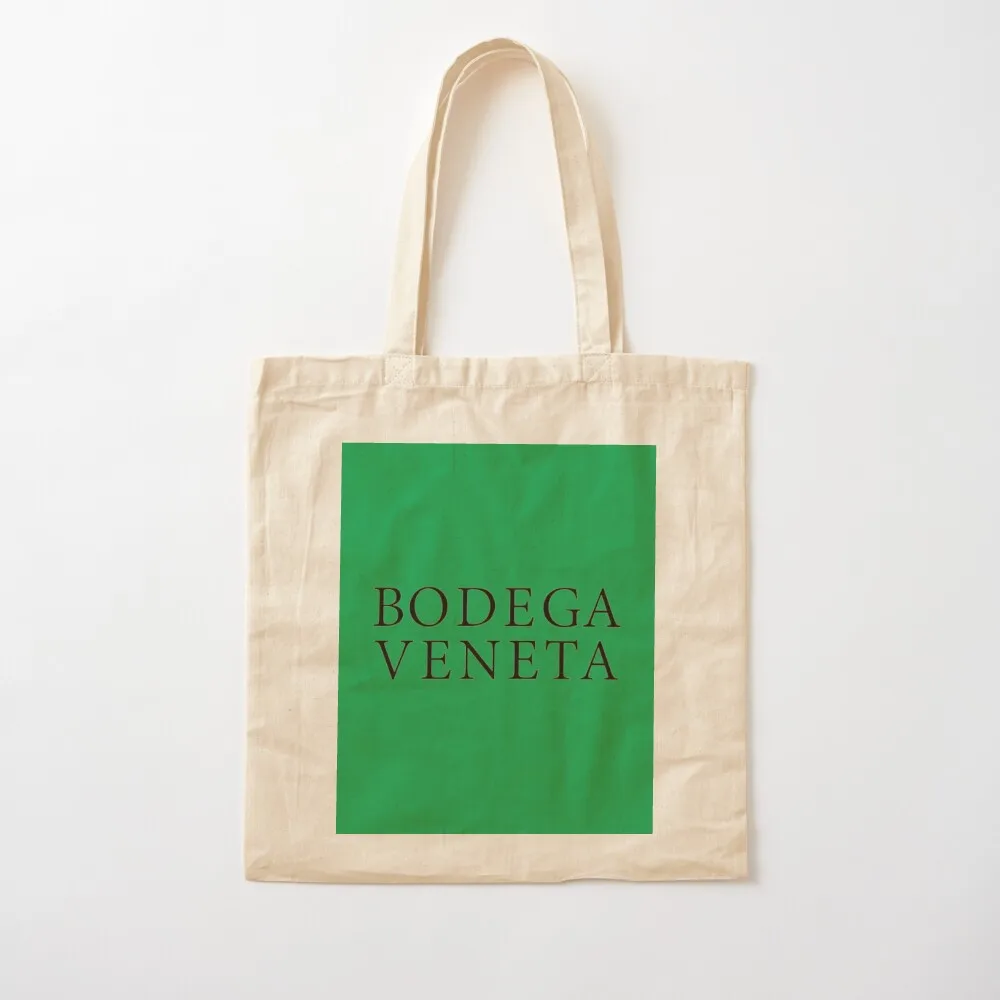 Bolsa de lona con logotipo verde de la nave Veneta, bolso de mano bonito