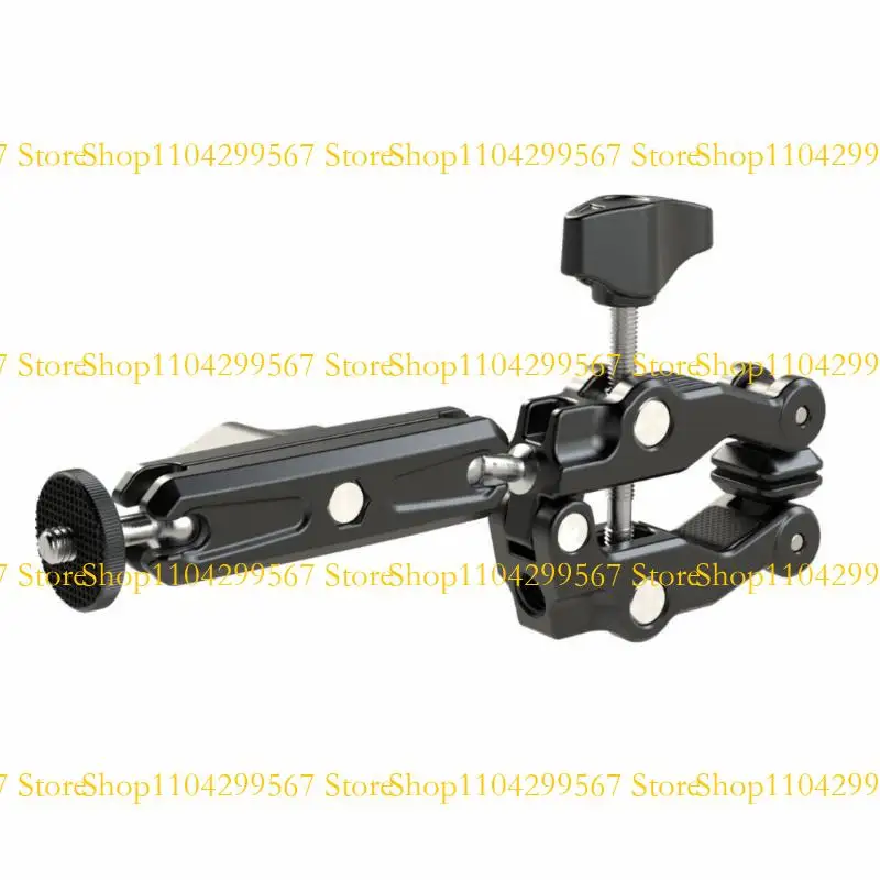 

CS1W Multipurpose Photography Clamp Adjustable Double Ballhead Mount Bracket Holder Clip for Cameras and Microphones
