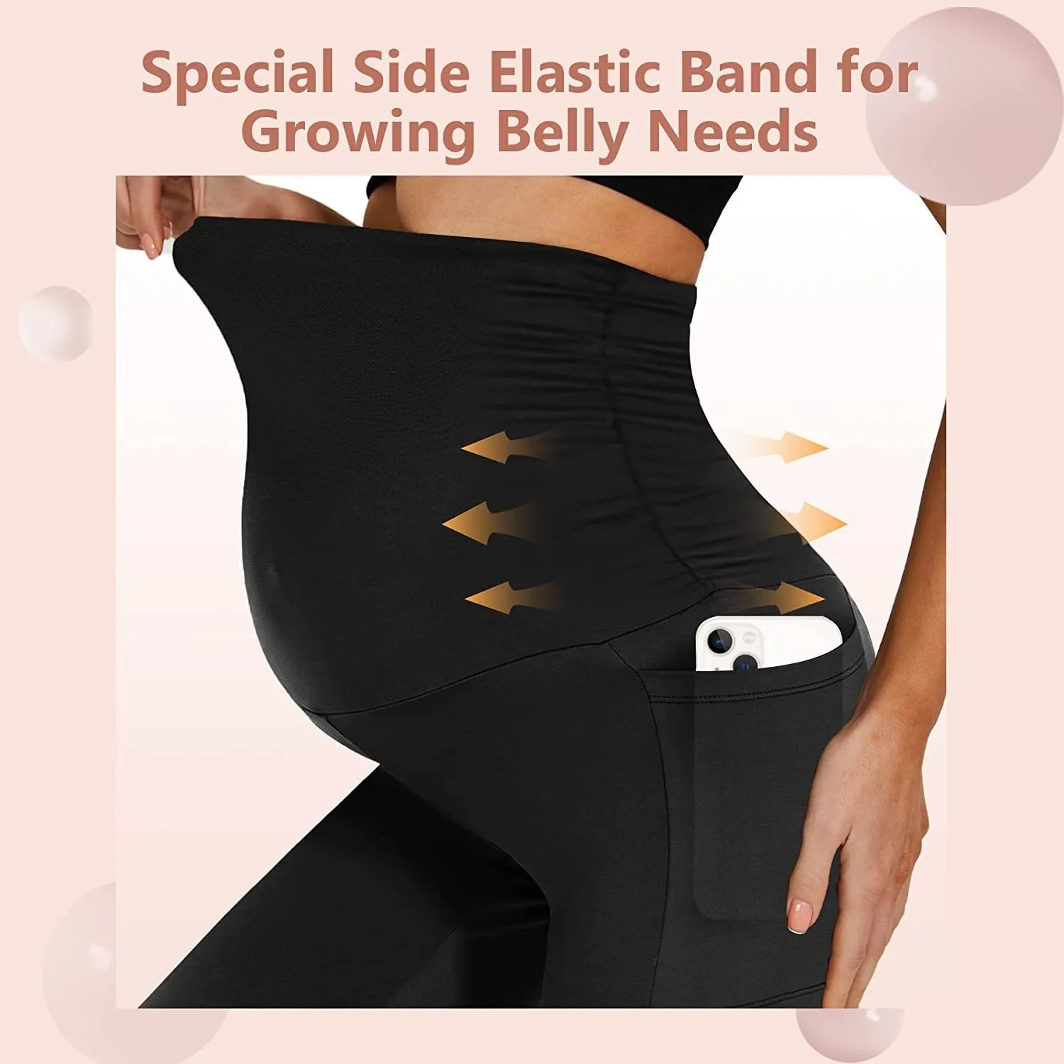 ارتفاع الخصر دعم جيب تسع نقاط السراويل الأمومة المرأة السراويل اليوغا الضيقة طماق