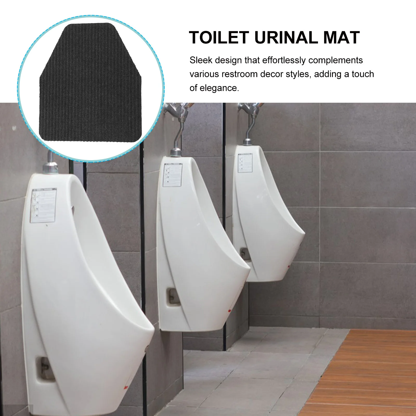 

Water Absorbent Urinal Mat for Men Bathroom Anti-Slip Design Suitable for Hotel Toilet and Commercial Spaces Urinal Mats