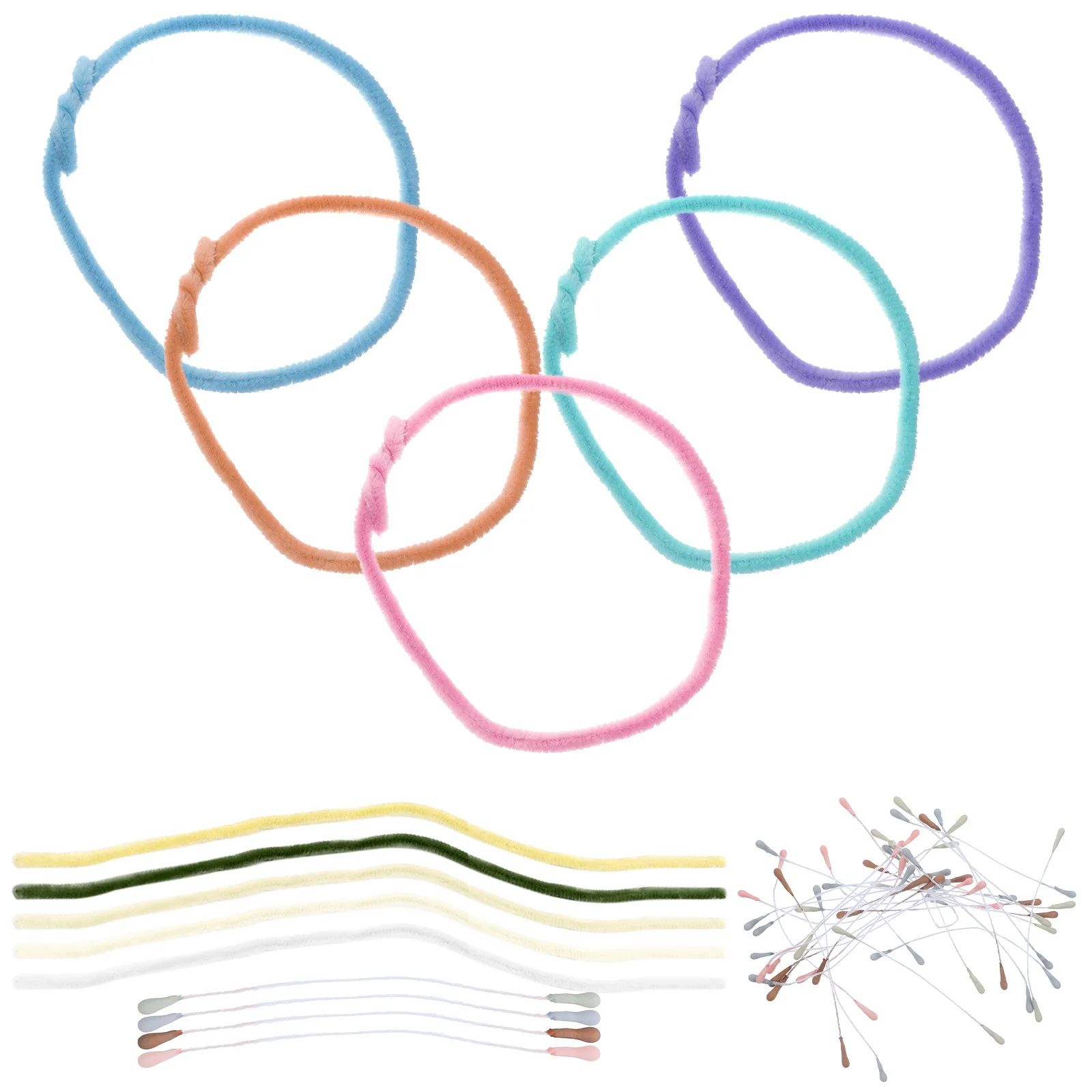 

10Pcs Chenille Stems Pipe Cleaners Flexible Bendable Craft Rods for DIY Art Projects Colorful Creative Supplies