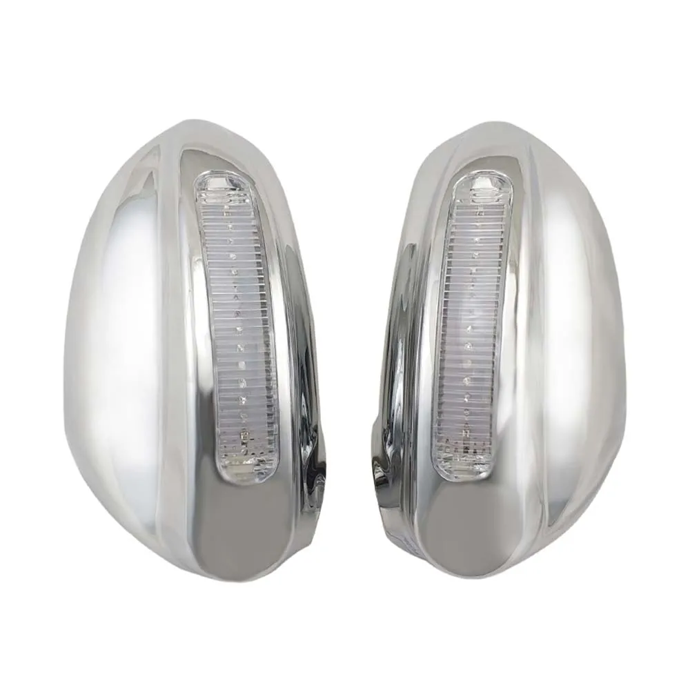 ترقية السيارة غطاء مرآة الباب مع مصباح ليد لهوندا صالح جاز 2003 2004 2005 2006 2007 اكسسوارات السيارات الكروم الفضة الديكور #2