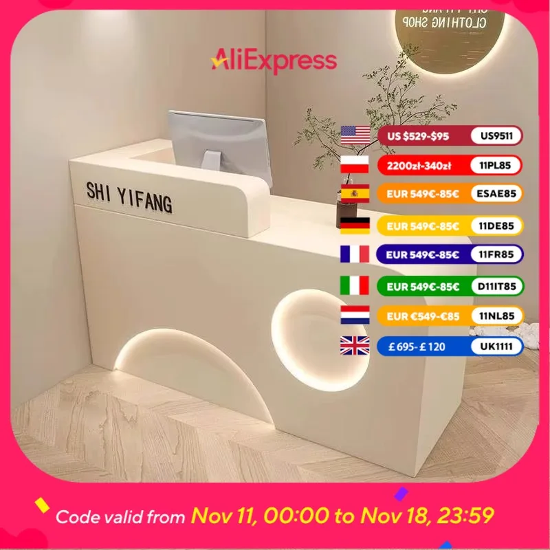 

Aesthetics Drawers Reception Desks Beauty Counter Salon White Reception Desks Modern Business Empfangs Tresen Nordic Furniture