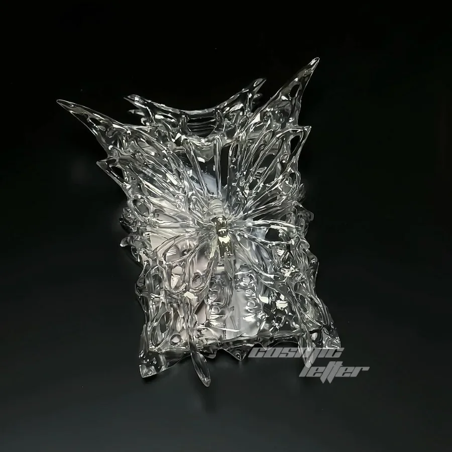 Y2k Aesthetic 3D Transparent Magnetic Butterfly Photocard Holder Kpop 3-inch Small Card Protector Advanced Sense Card Display