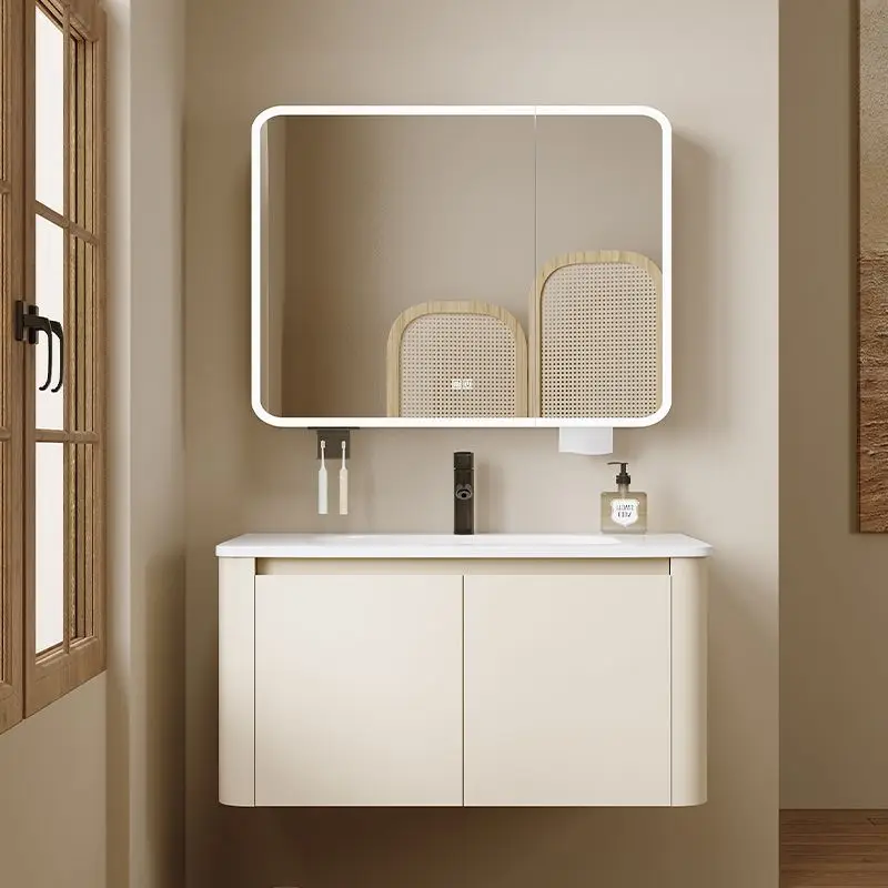 thickened-space-bathroom-cabinet-cream-combination-rounded-corner-washbasin-toilet-washbasin-integrated-ceramic-washbasin