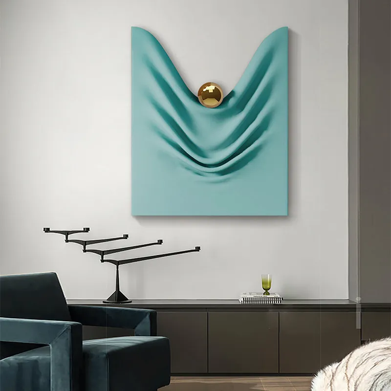 Nordic Minimalism Wall Art 3D Stereoscopic Painting Living Room Background Wall Decor Aesthetic Geometric Abstract Art Painting