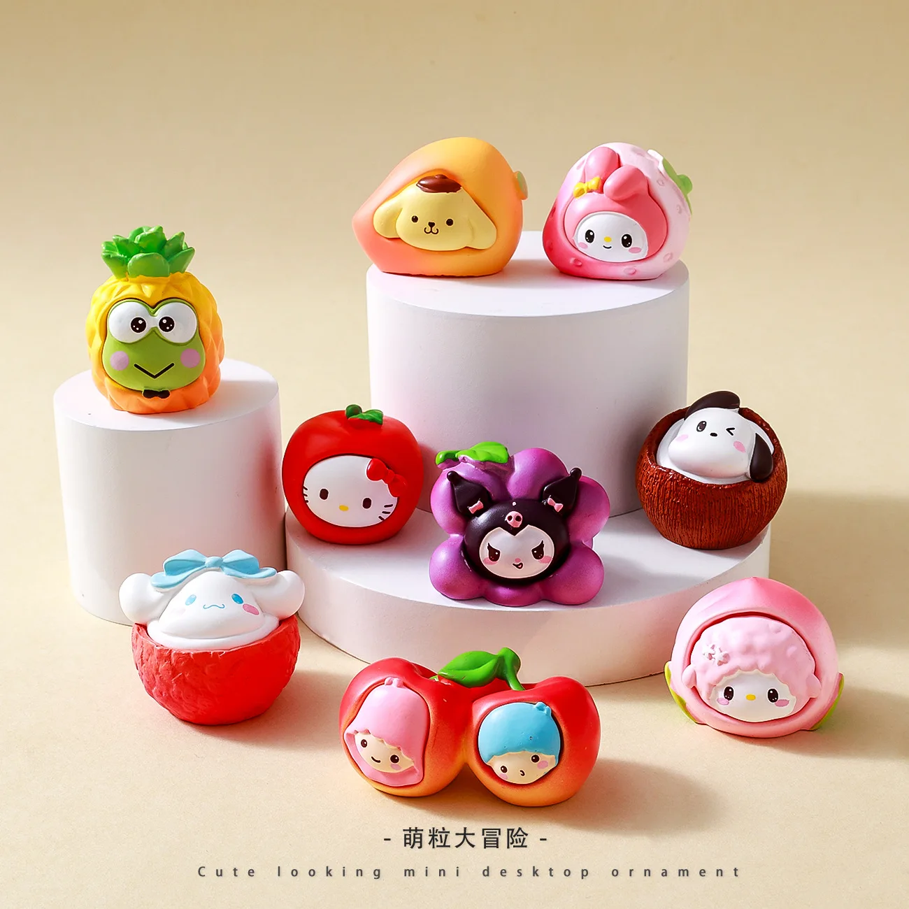 

6/8/9/12PCS Adorable Kuromi/Cinnamon Dog Cartoon Animal Decorative Figurine, perfect for bookshelves, desktops, and room decor