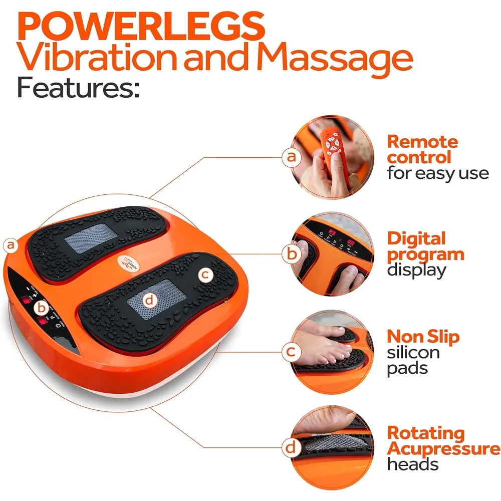Electric Foot Massager Machine with Remote Control, Adjustable Speed, Vibration - Calf Massager - Feet Massager