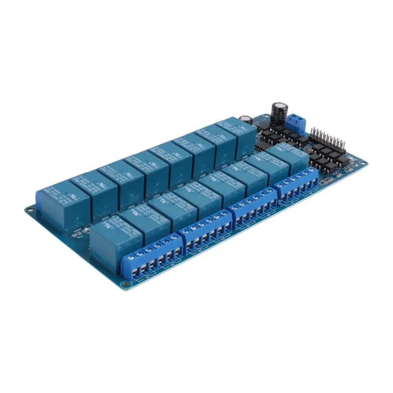 HOT 16 Channel 12V Relay Module Expansion Board With Optocoupler Low Level Trigger Expansion Board For Raspberry Pi~Jul.