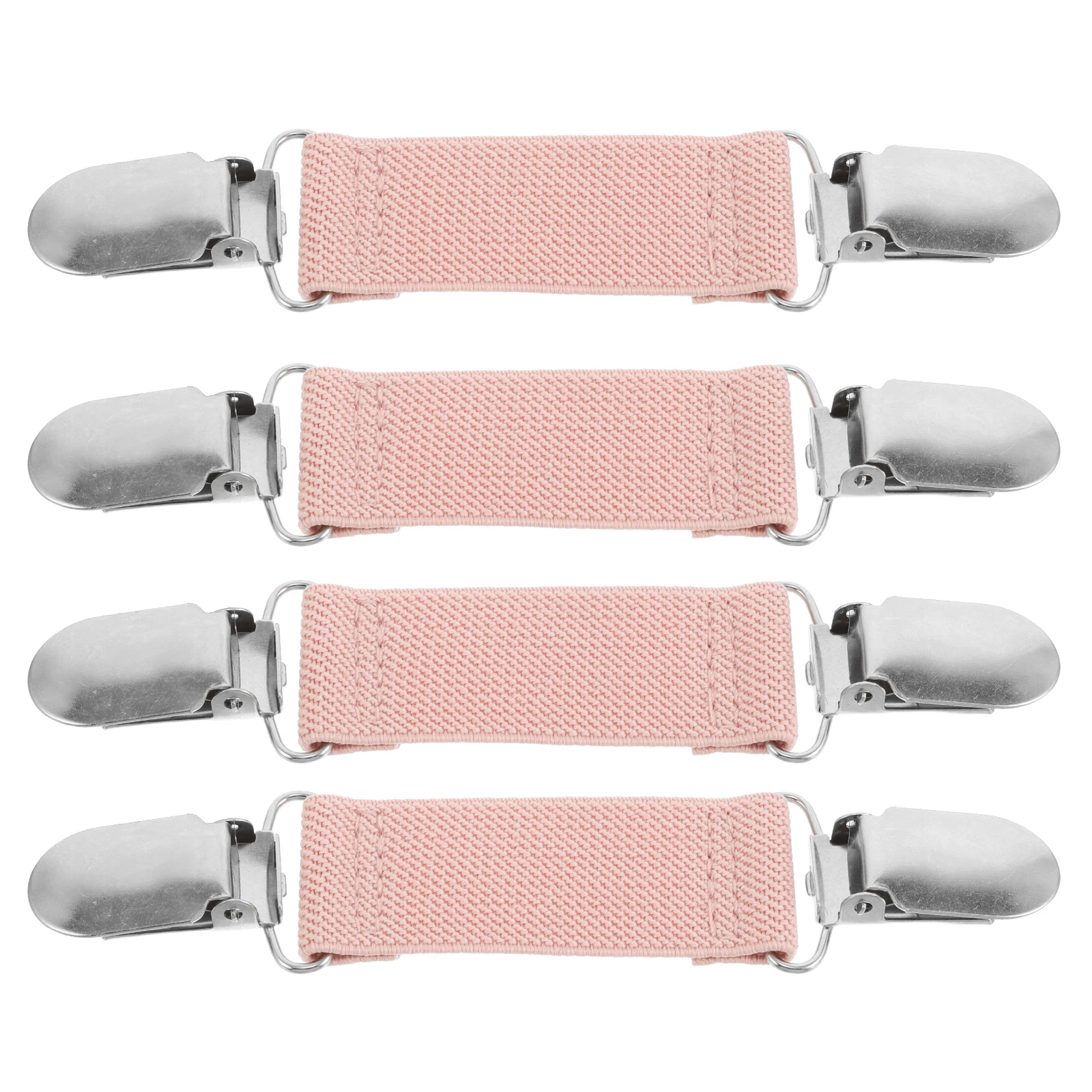 

4 Pcs Clamps Bike Pants Strap Belt Clip Elastic for Jeans Iron Clothes Tightening Sweater Men and Women Adjuster Clips