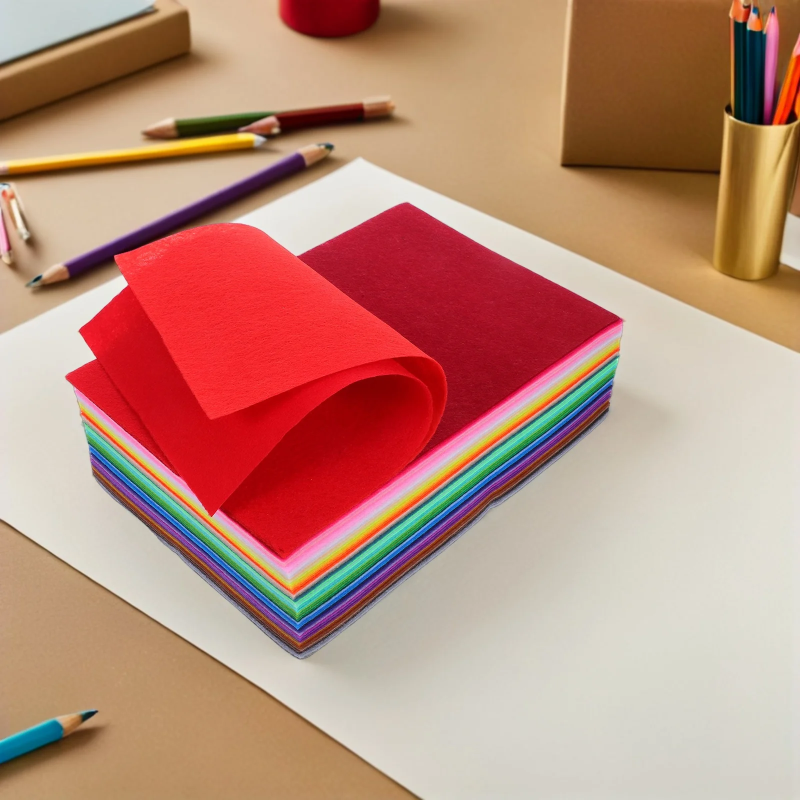 

66Pcs Felt Crafting Material 11.79x7.78in Assorted Colors for School Activities Home Decor DIY Projects Craft Felt Fabric