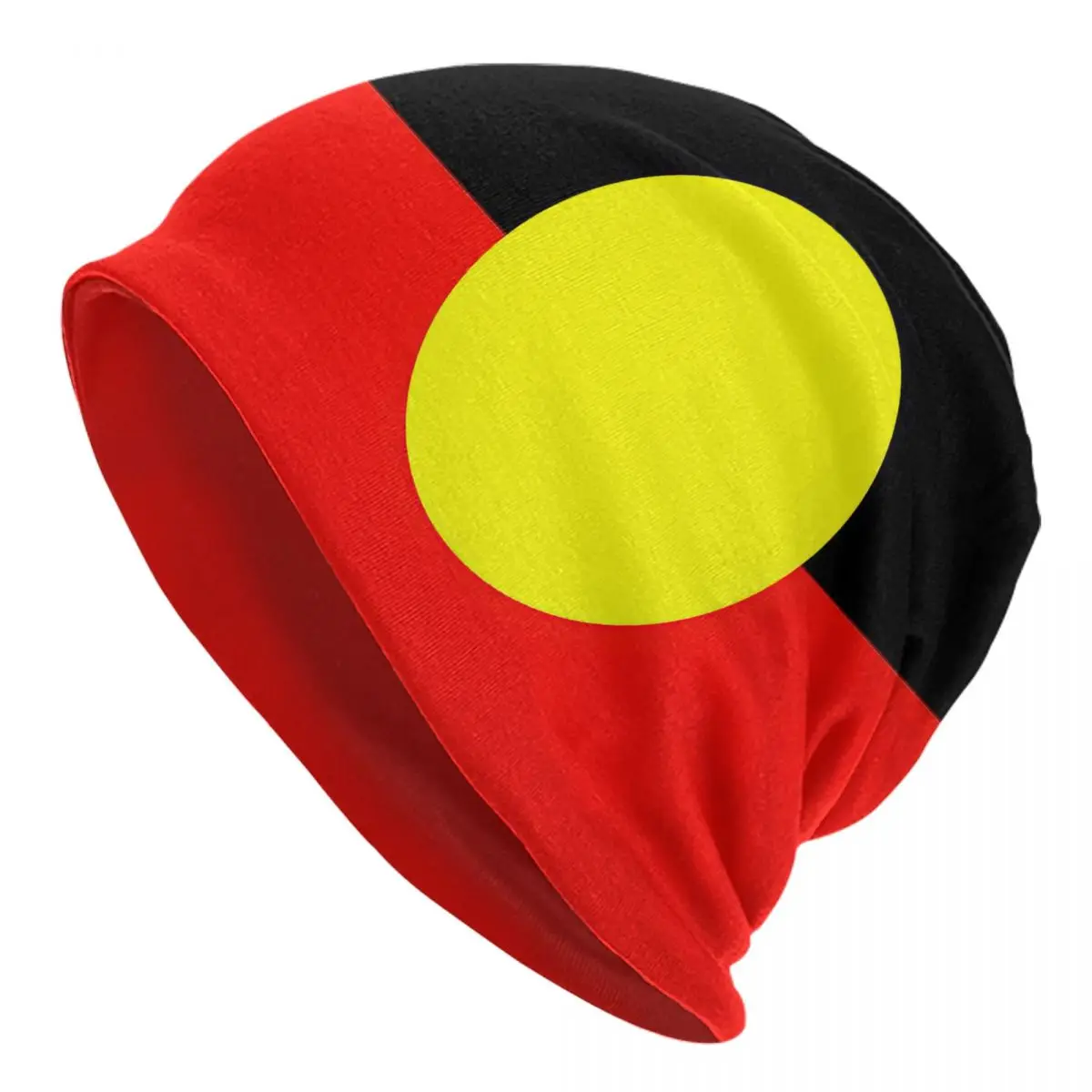 Australian Aboriginal Flag Skullies Beanies Hats Fashion Men Women Ski Cap Warm Dual-use Bonnet Hat