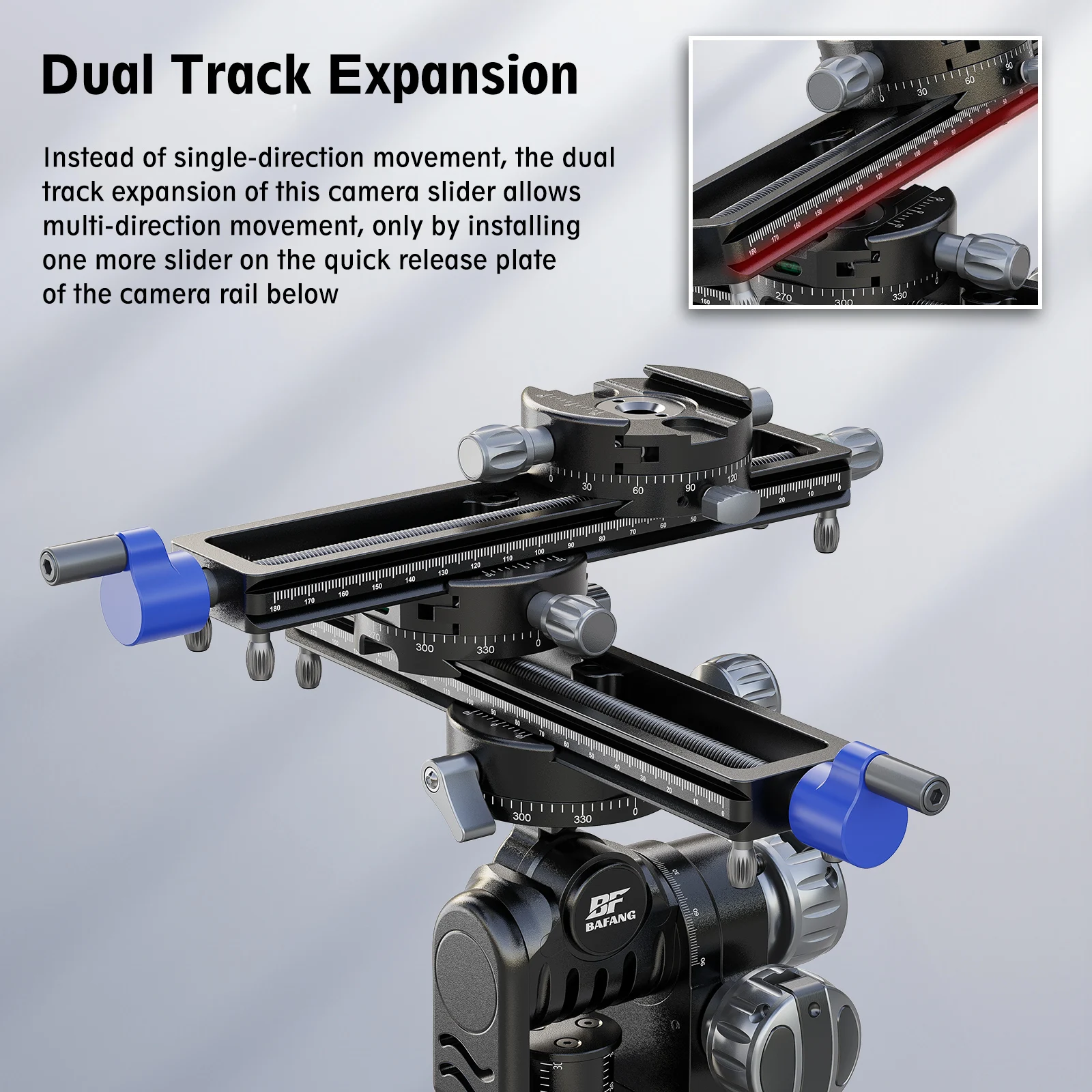 Camera Slider Dolly Rail Track Slider with Fine-Tune Screw Knob Crank & 360º Rotating Pan 150mm/180mm Aluminum Camera Rail Slide