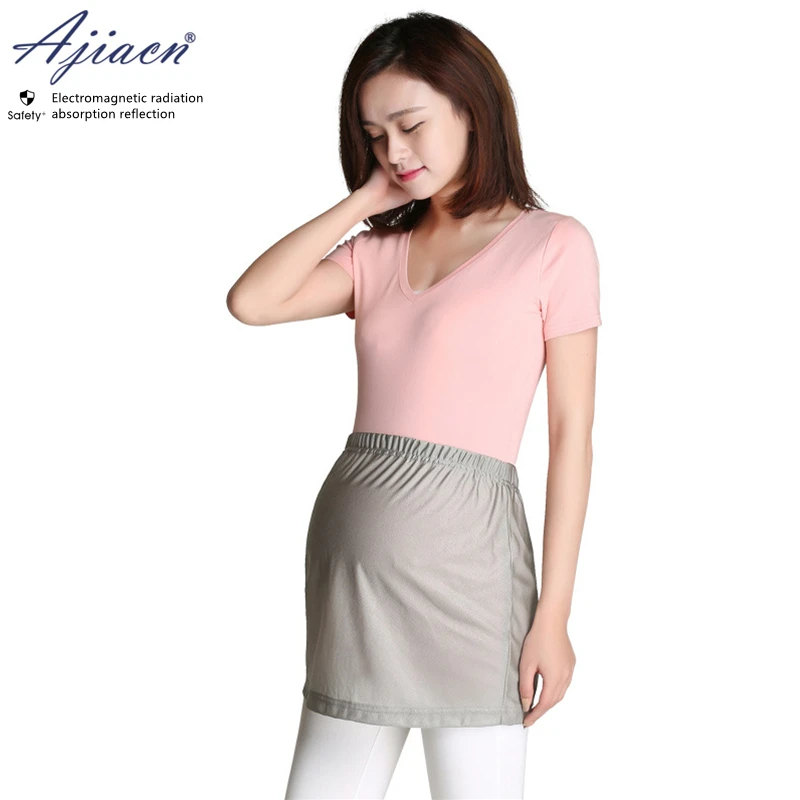 Electromagnetic radiation protective 100% silver fiber knitted fabric maternity abdominal apron EMF shielding Fetal Protector