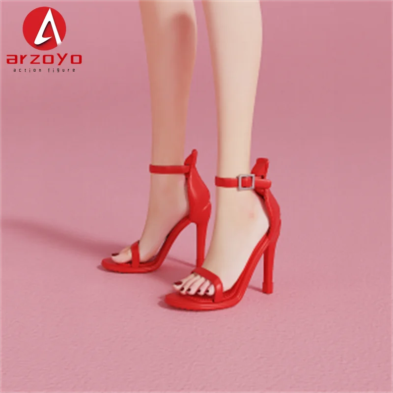Buty na wysokim obcasie w skali 1/6 z pojedynczym paskiem Akcesoria Model Pasuje do 12-calowej figurki żołnierza bjd Body Dolls