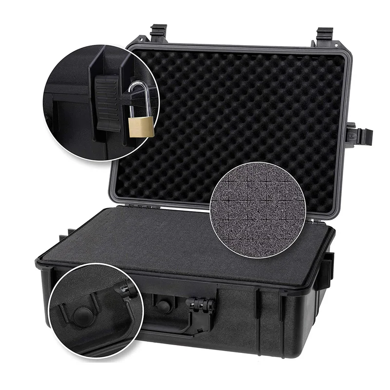 Waterproof Plastic Carry Security Camera Case Protects Musical Instruments Guitar Case