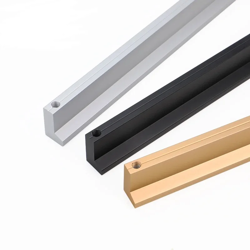 Manija moderna de aleación de Zinc para armario de cocina, tirador de cajón sólido de estilo Simple, muebles de moda, tecnología de tracción de alambre de Metal