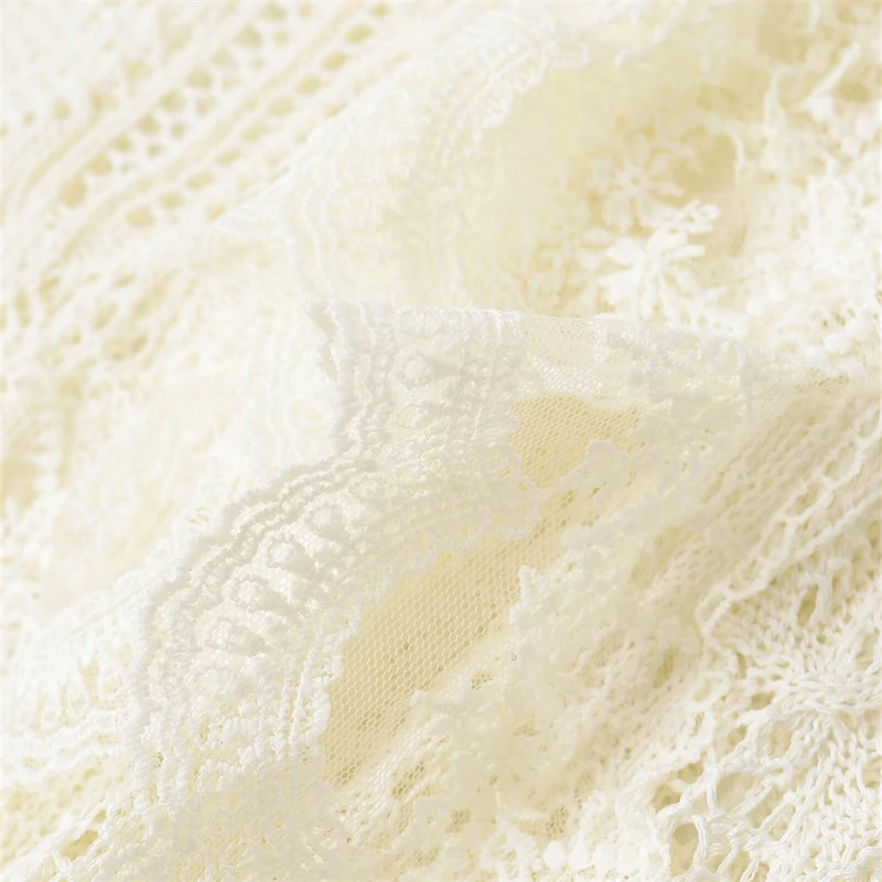 KEYANKETIAN letni nowy wiatr wakacyjny wielowarstwowy drążony żakardowy top z dzianiny damski O-Neck z krótkim rękawem cienki miękki wąski sweter