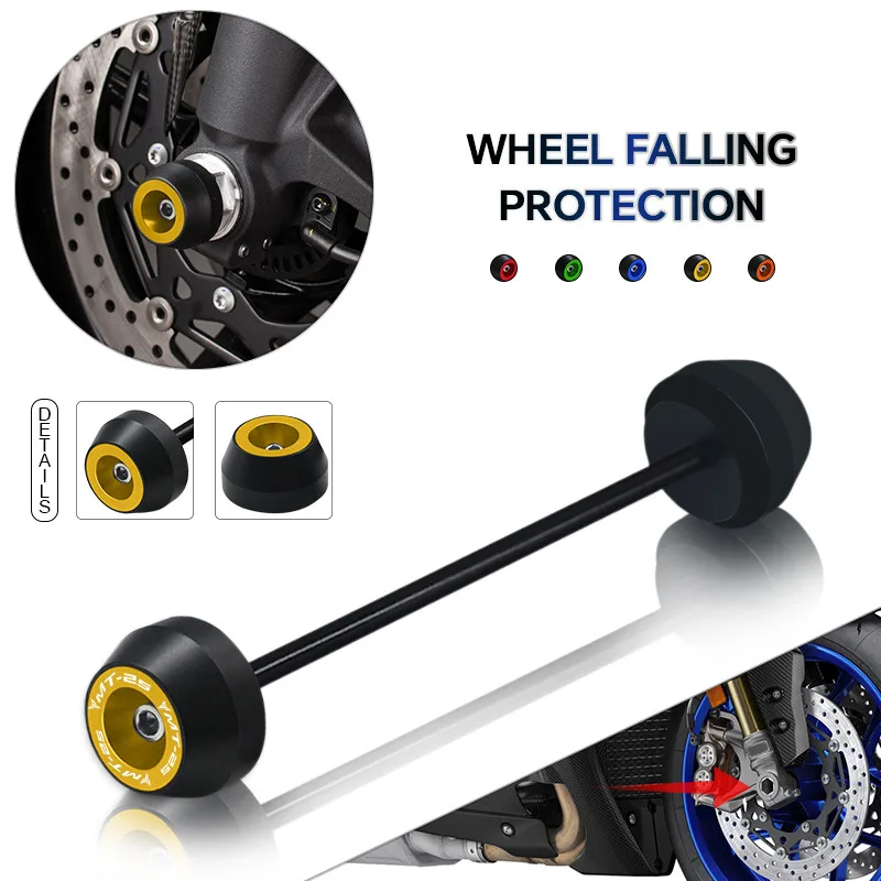 

New accessories For MT-25 MT25 2015-2024 2025 Motorcycle CNC Front & Rear Axle Fork Wheel Protector Crash Sliders Pad mt25