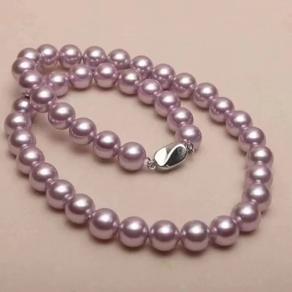Fashion Charm Retro Purple Pearl Necklace for Women Gift Girls Simplicity Designed Clothing Parts Birthday Banquet Wholesale - Image 2