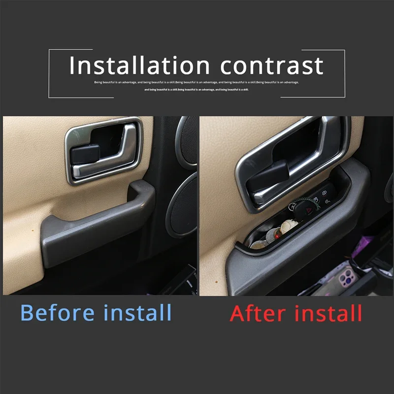 2PCS ABS Car Door Storage Box Phone Tray For Land Rover Discovery 3 LR3 2004-2009 Multipurpose Tidy Container Accessories - Image 2