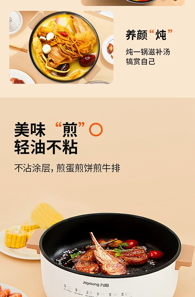 220V Multifunctional Electric Food Steamer with Large Capacity, Stainless Steel Electric Steamer Cooker for Home Use