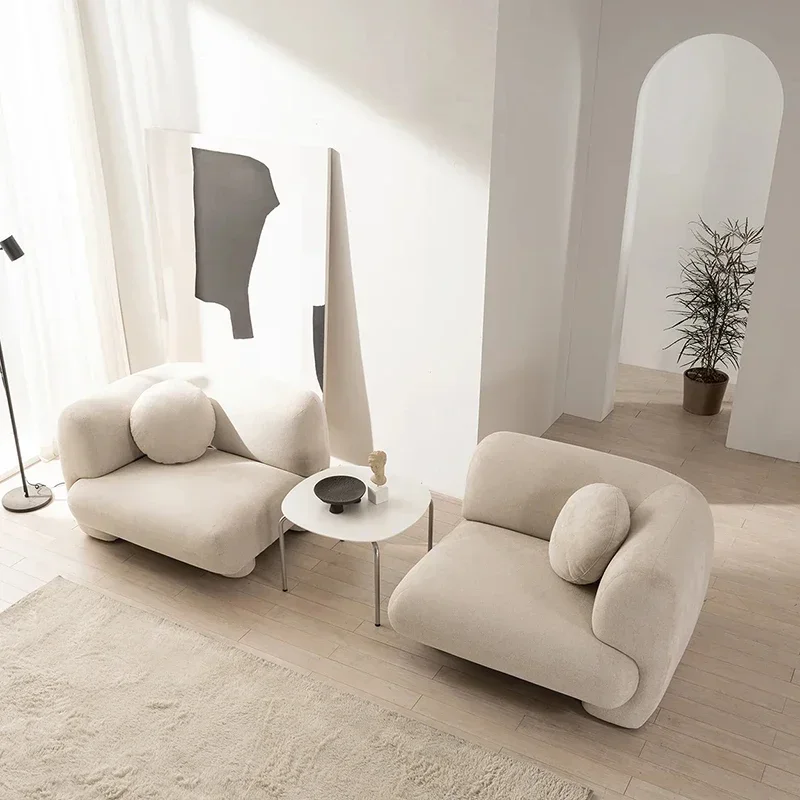 Soggiorno Divani moderni ed eleganti Soffio Comodo divano bianco minimalista nordico Pigro rilassante Canape Salon Mobili per la casa