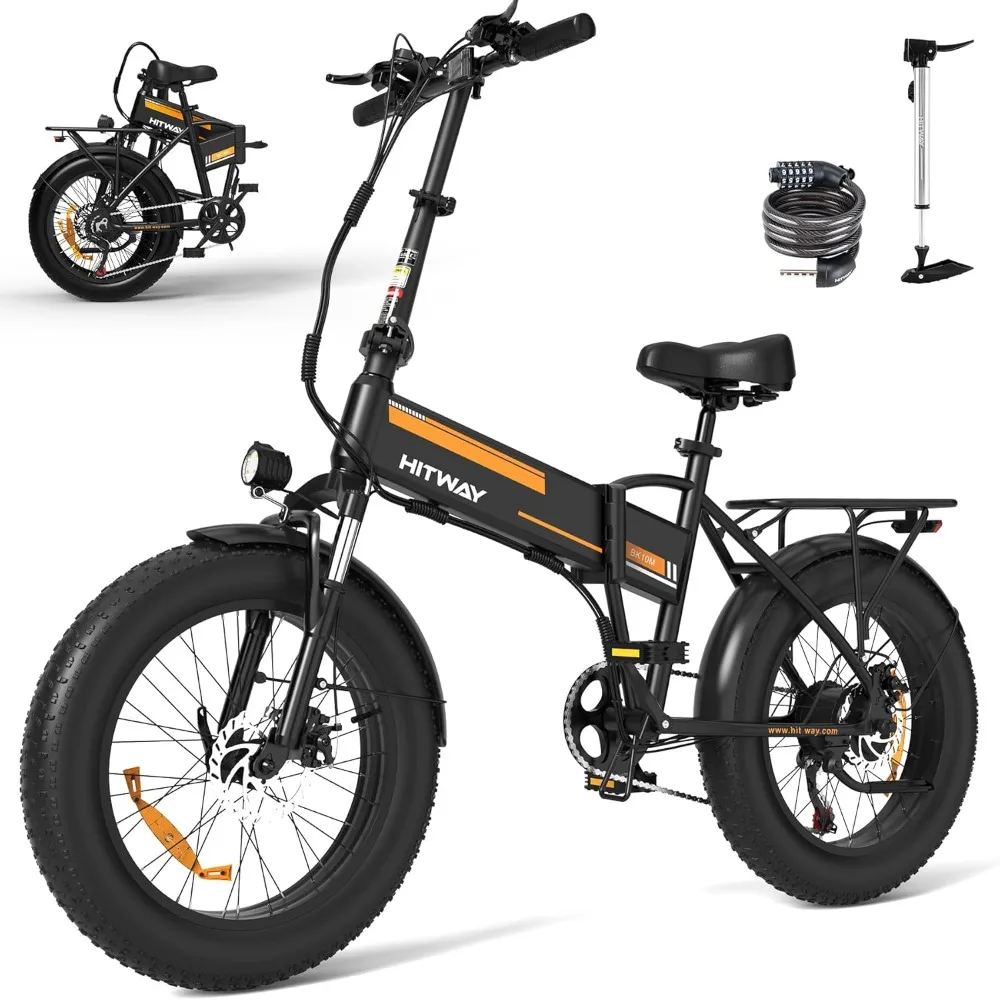 

Electric Bike for Adults 20" x4.0 Fat Tire Electric Bicycle with 750W Motor, Foldable Ebkie with 48V 12AH Removable Battery