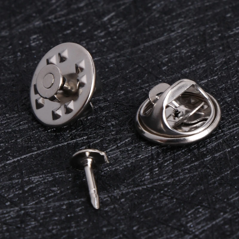 ZB91 Multifunction Round for Butterfly Pin Backs 100x Tie Tack Clutch Pins for Name Tags Toy Pins DIY Crafts Jewelry Replacem