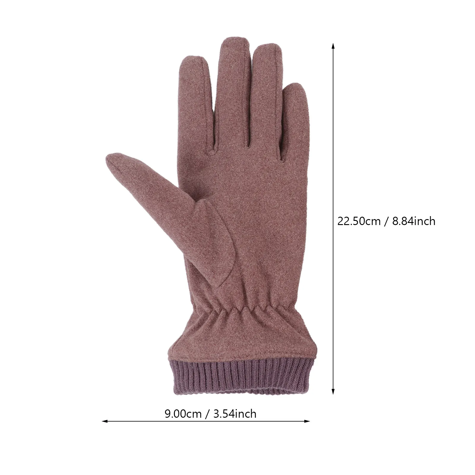 Women's Warm Thermal Gloves Winter Double-Layer Thick Mitten for Cold Weather Outdoor Use