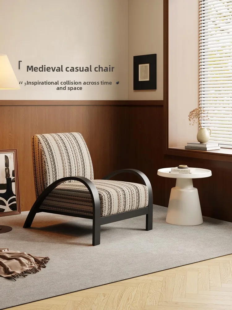 

Балкон, повседневный одиночный диван-кресло, антикварное искусство, диван-кресло для пожилых людей, домашний французский ретро-дизайнерский одиночный стул