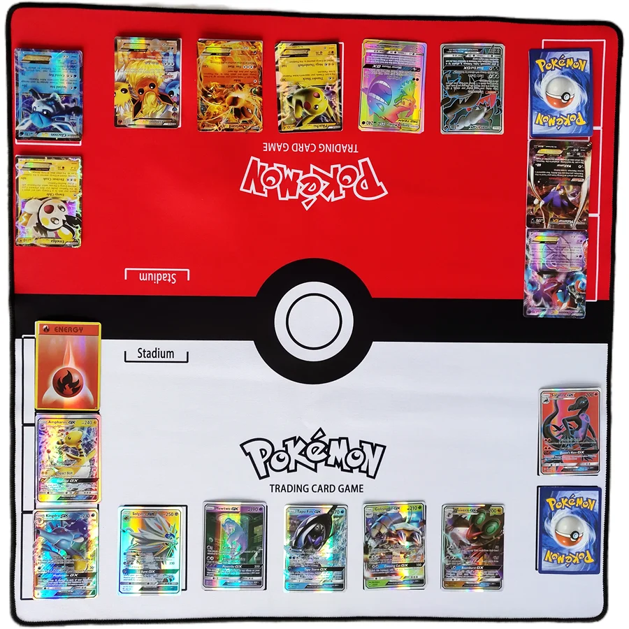 PTCG Pokemon Card Battle Game 2 Player Fighting Game Table Mat Pikachu Charizard Game Collection Cards Kids Gift Toys