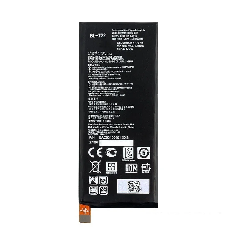 BL-T22 2000mAh Replacement Battery For LG Zero H650 H650E H740 F620 F620L LS675 F620S H650K Mobile Phone Batteries