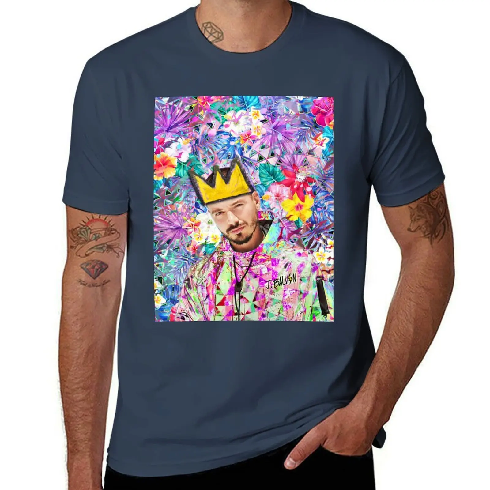 

artwork J Balvin Portrait T-Shirt Fashion Casual Short Sleeve T-Shirt