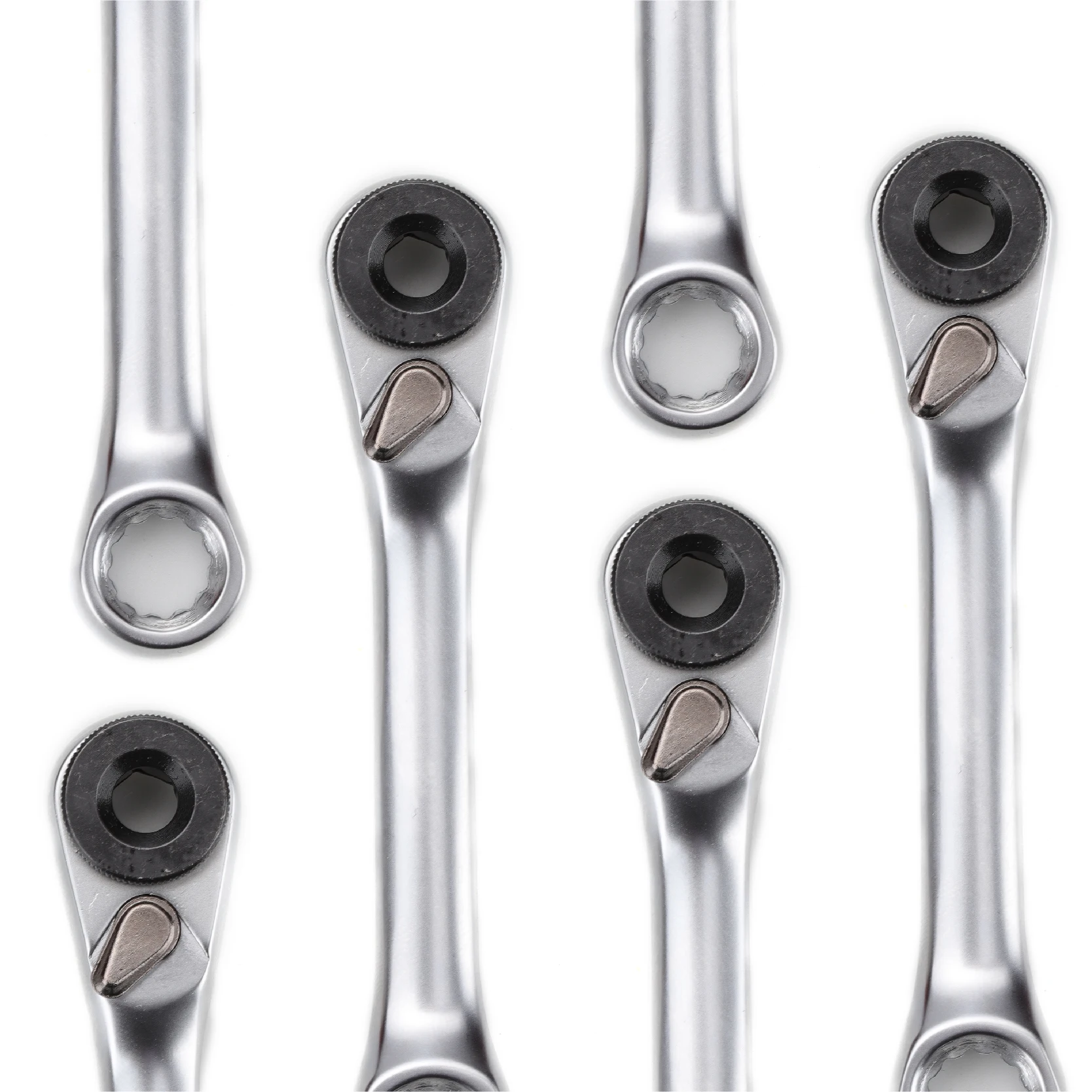 Geinxurn 1/4 inch  Quick-release Ratchet Wrench, Reversible, Chrome Alloy Made, Full Polished Mini Ratchet Wrench